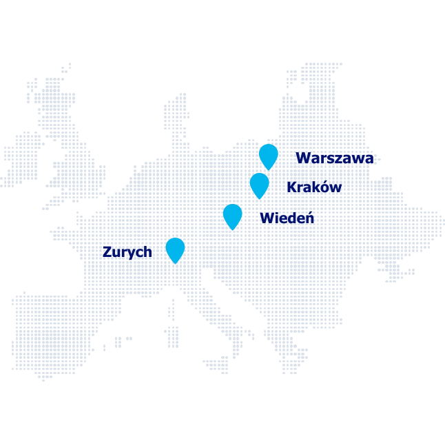 map of europe with our clinics